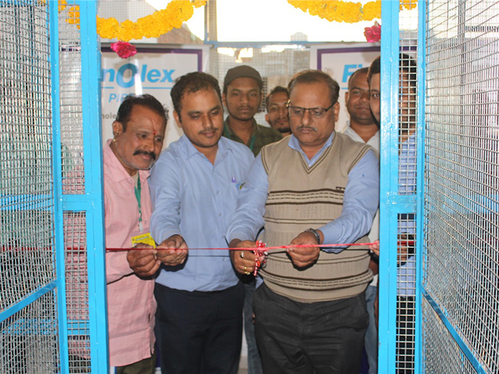 Ribbon cutting at new cow shelter by animal NGO supporting gaushala donation