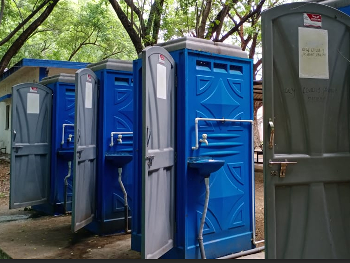 Portable toilets provided to Military Hospitals