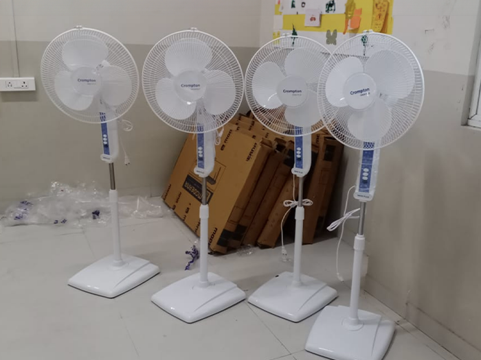 Charity for elderly by healthcare NGO Supporting Snehdham Virangula Center with essential infrastructure