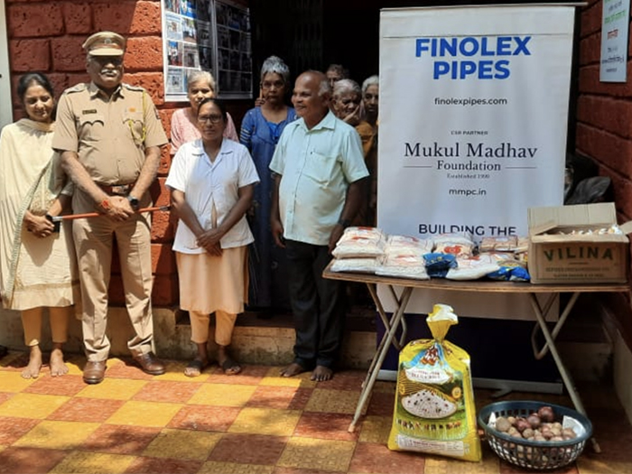 NGO food donation for senior citizens at Arunashram Old Age Home in Pune