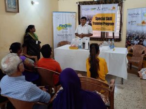 Skill-building session for children with cerebral palsy by NGO for handicapped in India