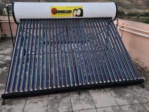 Installation of solar water heater at home for differently abled and elderly by handicapped NGO