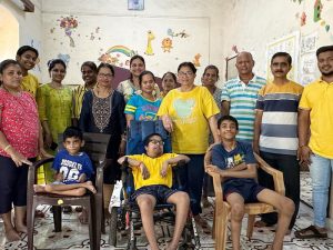 Differently abled children supported by NGO for physically handicapped in India