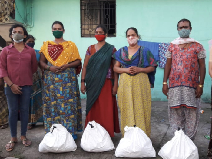 Grocery kits distributed to transgender women by women’s rights NGO