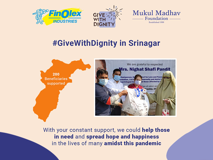Srinagar residents benefit from poverty eradication efforts by Mukul Madhav Foundation under Give With Dignity