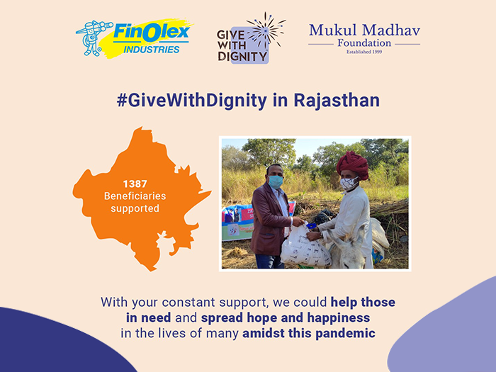 Give with Dignity campaign by leading NGO in Rajasthan for poverty eradication support