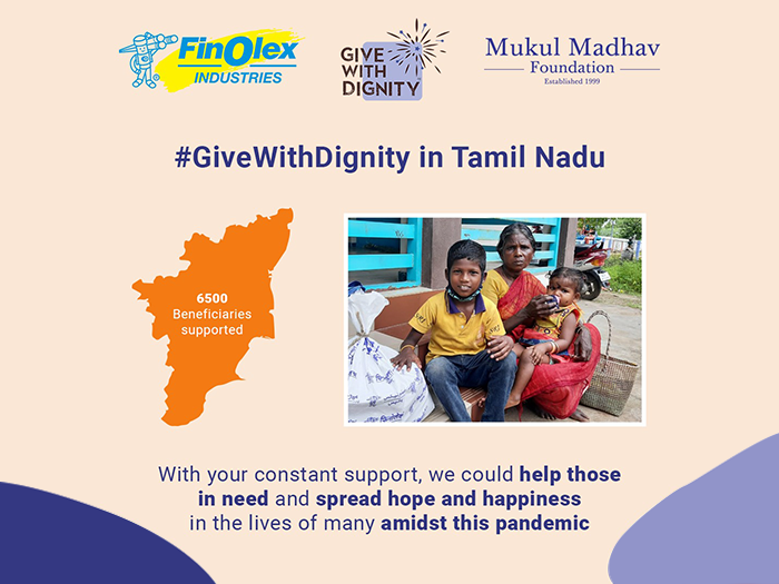 Give with Dignity initiative by NGO in Tamil Nadu supporting poverty eradication efforts