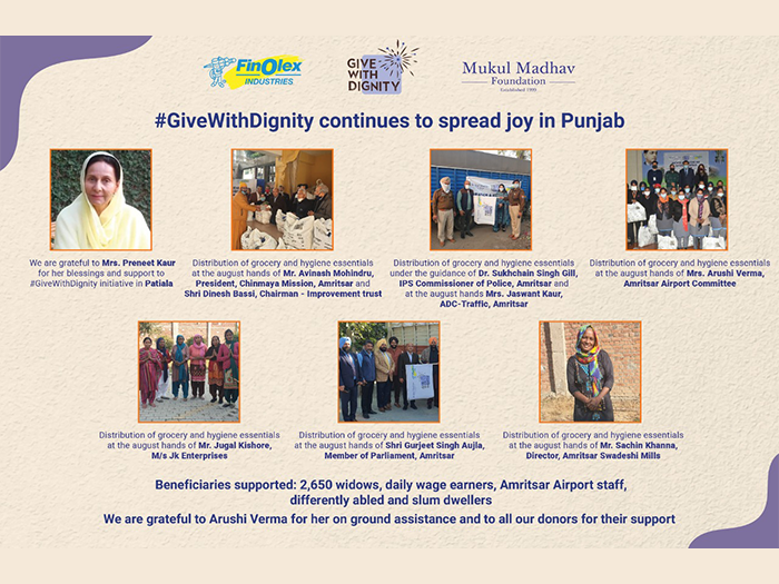 Charity event by Mukul Madhav Foundation in Punjab bringing dignity and aid to the underserved